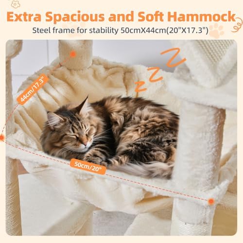 Taoqimiao Cat Tree, 71 in Extra Large Cat Tower - Image 5