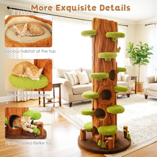 NUNU LAB 90.5-Inch Tall Cat Tree Cats Condo - Image 3