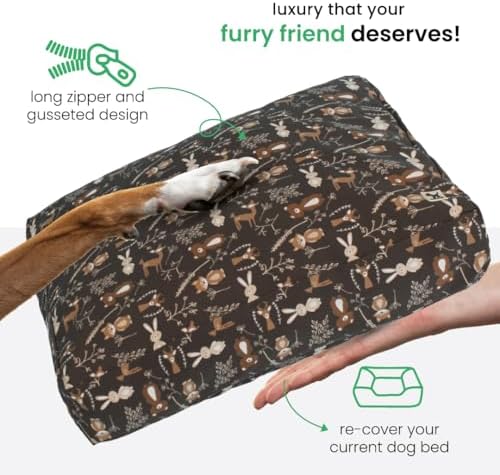 Molly Mutt Dark Brown Dog Bed Cover, Non-Toxic & 100% Cotton - Image 5