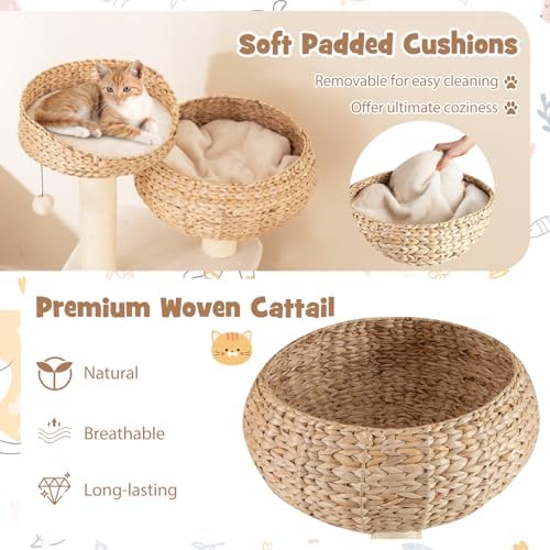 Tangkula Modern Cat Tree, Tall Cat Tower - Image 3