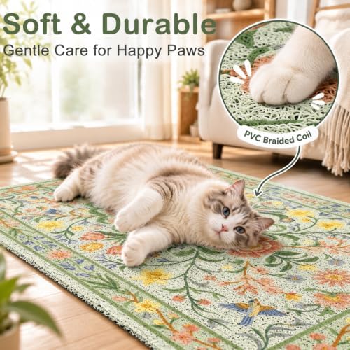 Unicorn Catcher 33"x22" Cat Litter Mat Non-Slip Washable Litter Box Mat - Image 4
