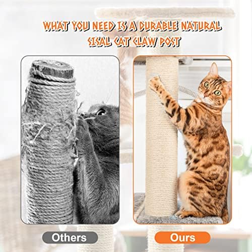 4 PCS M8 Cat Scratching Post Replacement, 15.7 x 3.1 Inch Sisal Pole Cat Tree - Image 6