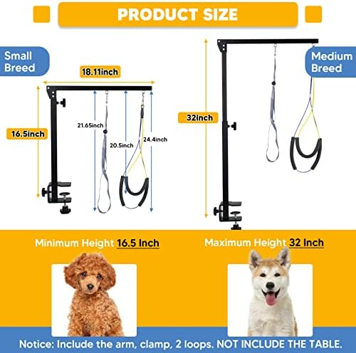 Adjustable Dog Grooming Arms for Small Medium Dogs - Image 3