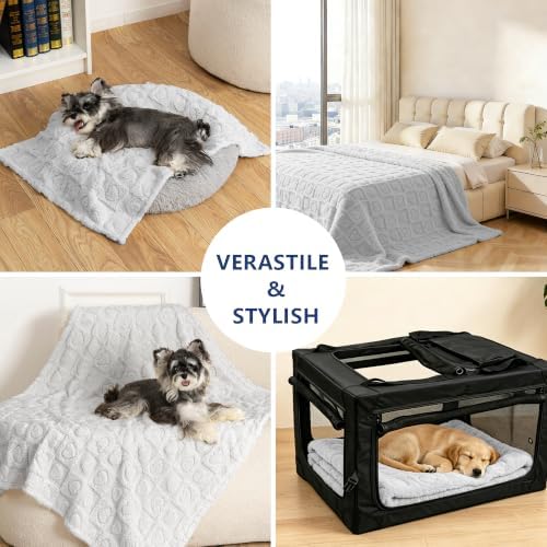 gogobunny Pet Blanket for Dogs Cats, 300GSM Ultra Soft Coral Fleece Blanket - Image 4
