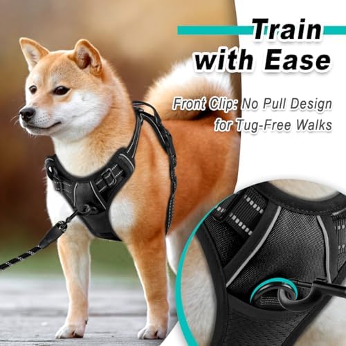 BARKBAY Dog Harness for Large Dog No Pull 2 Clips 3 Buckles Dog Vest - Image 3