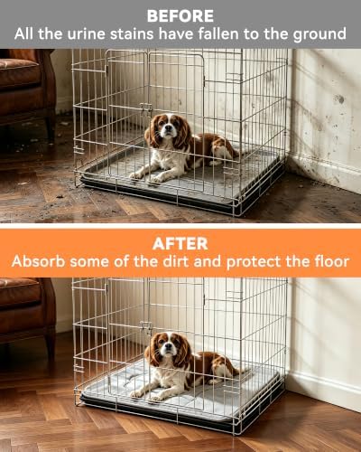 Washable Dog Crate Pad Small Puppies, Plush Back & Cooling Front Indoor S - Image 3