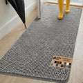 GORILLA GRIP SoakSTOPPER Dog Door Mat, Machine Wash and Dry, 70x24 Gray by GorillaGrip