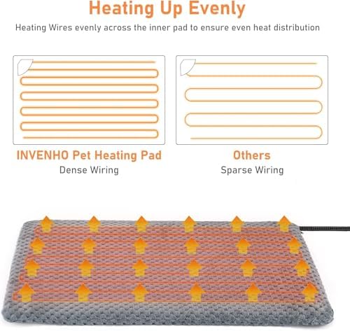 INVENHO Extra Large Pet Heating Pad, Adjustable Temperature Waterproof Dog Cat - Image 2