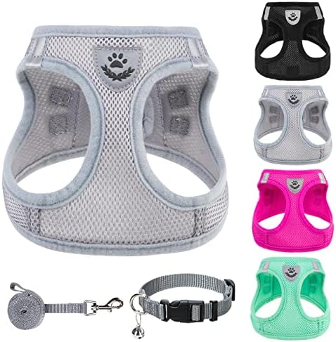 PUPTECK Adjustable Dog Harness Collar and Leash Set Step in No Pull Pet Harness by PUPTECK