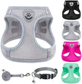 PUPTECK Adjustable Dog Harness Collar and Leash Set Step in No Pull Pet Harness by PUPTECK