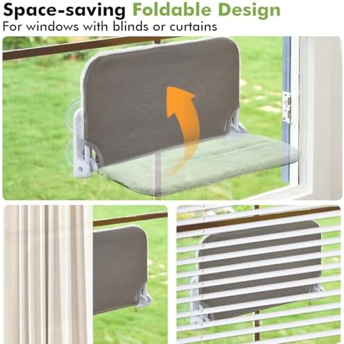 Zoratoo 2PC Cat Window Perch, Foldable & Cordless - Image 6