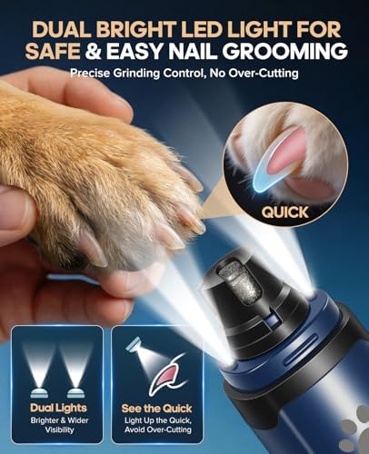 Pet Nail Grinder for Dogs & Cats, 6700 RPM Electric Dog Nail File - Image 3