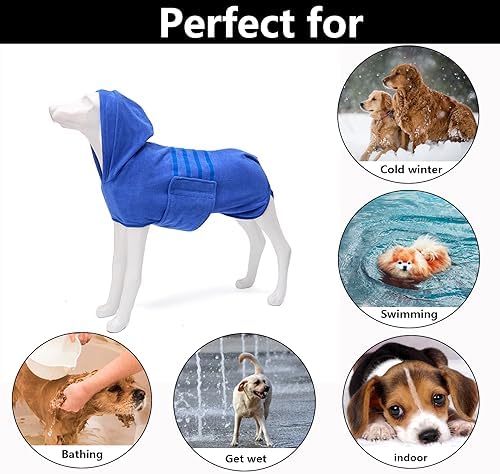 Geyecete Dog Drying Coat with Hood - Image 4