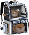 Double Cat Backpack Carrier for 2 Cats, Double-Compartment Pet Carrier Backpack by LEKEBOBOR