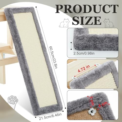 Dansydaisy 23.8 x 8.5 Inch Cat Tree Replacement Parts Sisal Ladder Board - Image 2