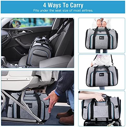 Siivton Pet Carrier Airline Approved, 4 Sides Expandable Cat Carrier Bag - Image 3