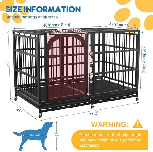 Asee'm 48 Inch Heavy Duty Dog Crate - Image 2