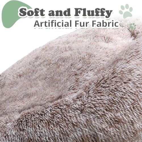 JOLLYVOGUE Dog Beds Large Sized Dog, 36 inches Calming Soft Anti-Anxiety Donut - Image 4