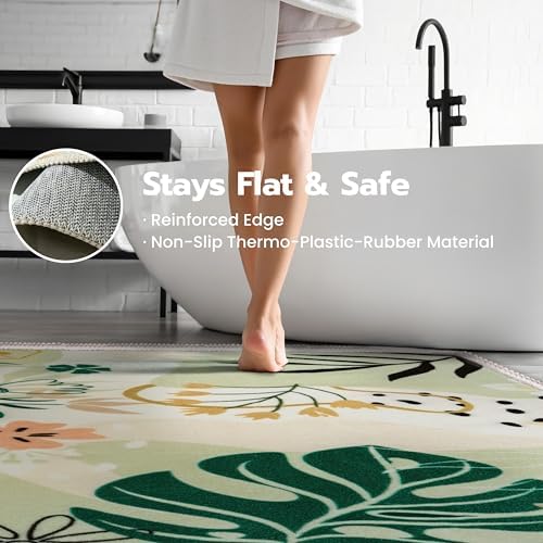 Joiedomi Door Mat Indoor Entrance 2x3 Machine Washable Art Floral Small Rugs - Image 6