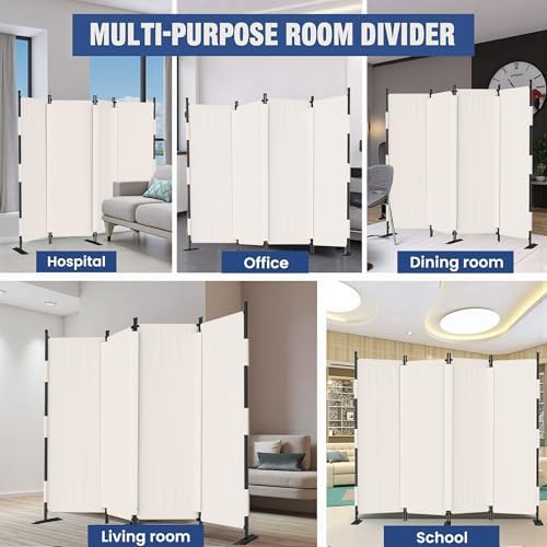 Room Divider, 4 Panel Upgraded 88” Folding Screen Highly Secretive - Image 7