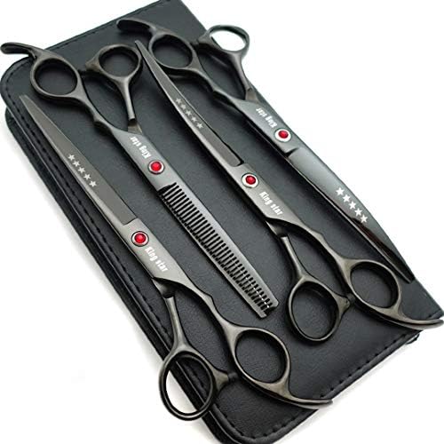 7.0in Titanium Professional dog Grooming Scissors set, Straight & Thinning & by Smithking