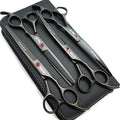 7.0in Titanium Professional dog Grooming Scissors set, Straight & Thinning & by Smithking
