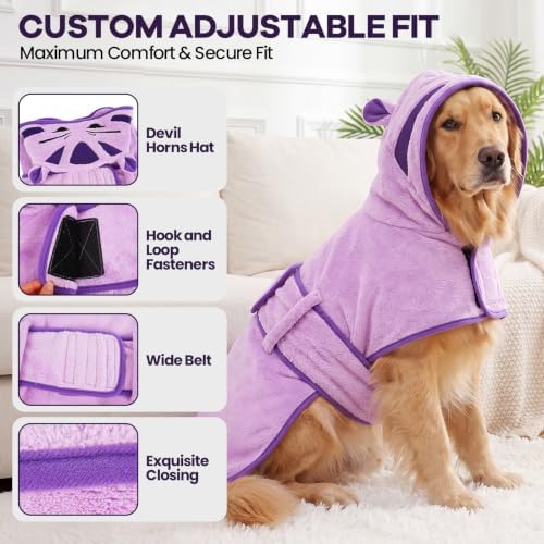 Dog Robes for After Bath Super Absorbent Fast Drying Coat - Image 4