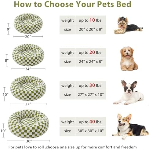 BFPETHOME Medium Washable Cozy Donut Dog Beds - Image 5