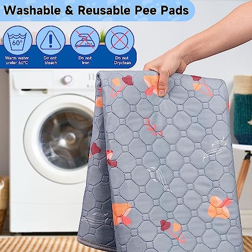 Sunheir Washable Pee Pads for Dogs, Waterproof Non-Slip Wee Wee pad, Absorbent - Image 4