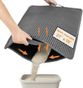 Cat Litter Trapping Mat, Hexagon Grids & Anti-Leak Base, Machine Washable by Conlun