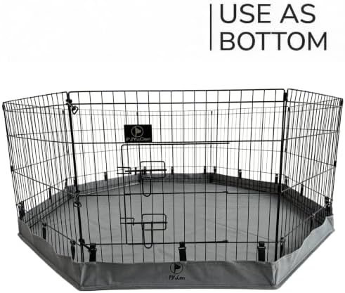 PJYuCien Puppy Playpen with Bottom Pad and Door, 8 Panels 30" H - Image 3