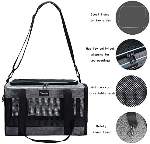 Vceoa 19"x12"x12" Pet Carrier for Cats - Image 4