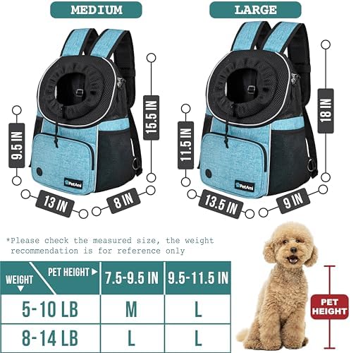 PetAmi Adjustable Cat & Dog Chest Carrier Backpack, Ventilated - Image 3