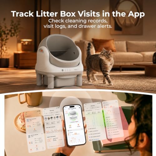 ABRCT Open Top L1 Self Cleaning Litter Box, Electronic Hands-Free, Smart Robot - Image 6