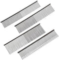 Stainless Steel Pet Comb Set, 4 Pack Metal Grooming Combs by Unknown