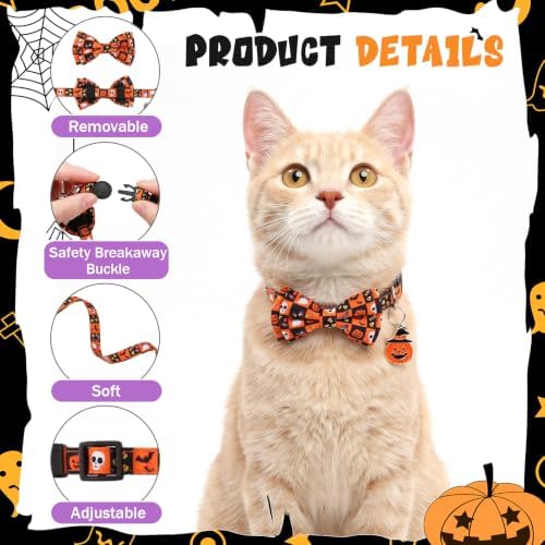 2 Pack Halloween Cat Harness and Leash Breakaway Cat Collars - Image 5