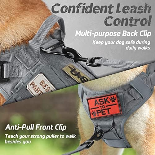 rabbitgoo Tactical Dog Harness for Large, Heavy Duty Military No Pull Vest - Image 2