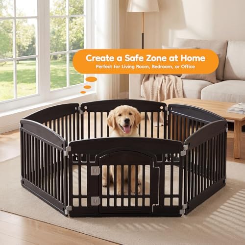 NEWBULIG 24 Inch 6 Panels Dog Playpen, Plastic Pet Play Pen Fence - Image 2
