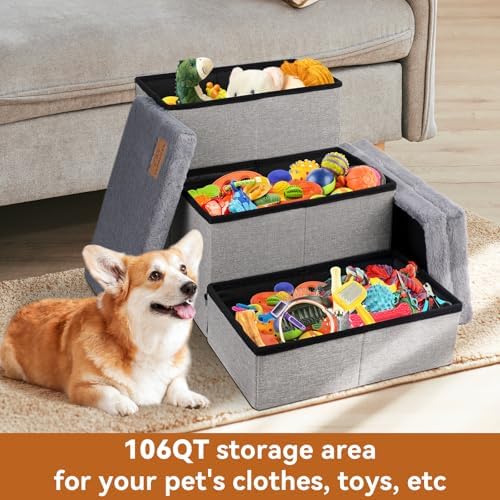 Zerbuger Dog Stairs with Storage - Image 4
