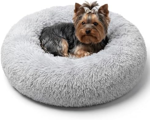 nononfish Soft Donut Dog Bed, Cozy Calming Pet Bed by nononfish