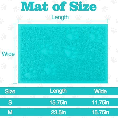 Darkyazi Cat Litter Box Mat for Floor Litter Trapping Mat Non-Slip Backing - Image 2