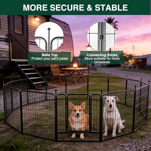 VISCOO Dog Playpen Outdoor, 16 Panels 32" H Dog Pen Indoor, Metal Dog Fence - Image 5