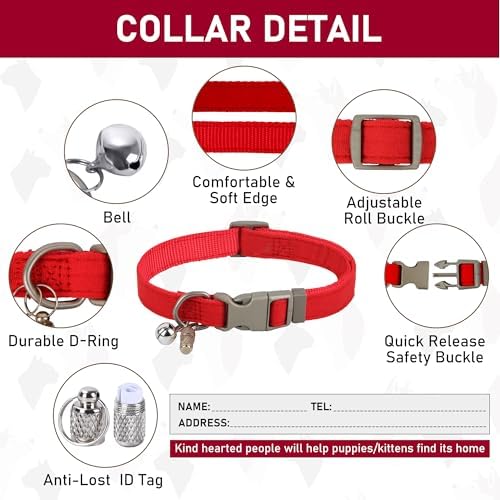 GAMUDA Small Pet Harness Collar and Leash Set, Step in No Chock No Pull Linen - Image 5