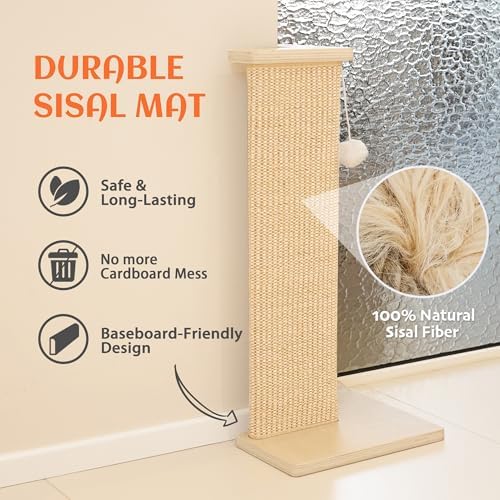 PETKARAY Couch Corner Cat Scratcher, Sisal Scratch Pad - Image 3