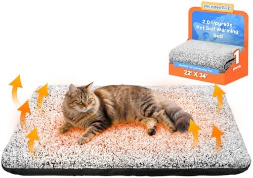Self Warming Cat Bed, 2.0 Upgraded Thermal Mat by WanpeeGoo