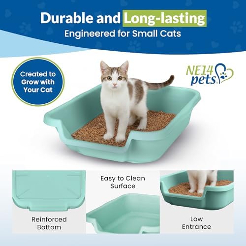 KittyGoHere Senior Cat Litter Box, Small Litter Pan, Apple Green - Image 5