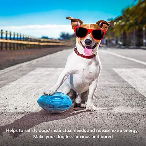 EASTBLUE Dog Toys for Aggressive Chewers, Indestructible Squeaky Football - Image 4