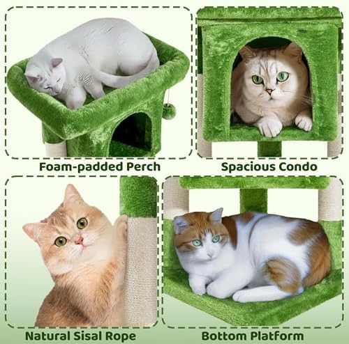 Yaheetech 23.5in Small Low-Profile Cat Tree Condo - Image 4