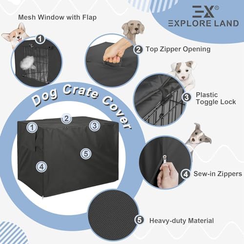 Explore Land Dog Crate Cover, 54 inches - Image 4