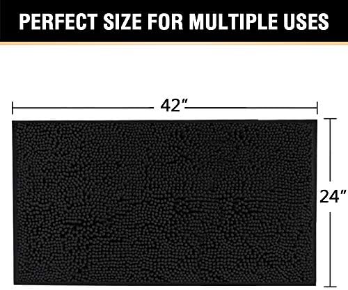 H.VERSAILTEX Microfiber Bath Rugs Chenille Floor Mat Ultra Soft Washable - Image 2